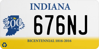 IN license plate 676NJ