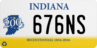 IN license plate 676NS