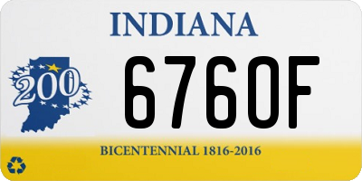 IN license plate 676OF