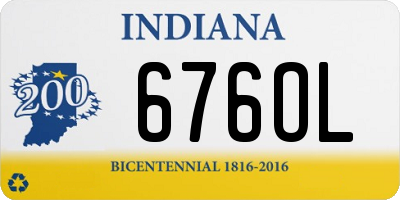 IN license plate 676OL
