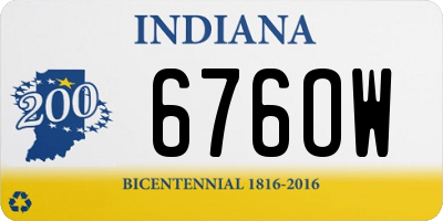 IN license plate 676OW