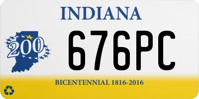 IN license plate 676PC