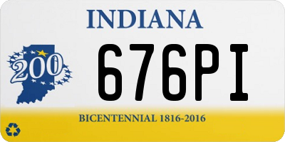 IN license plate 676PI