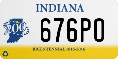 IN license plate 676PO