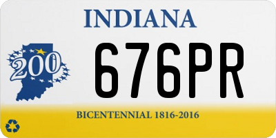 IN license plate 676PR