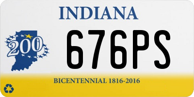 IN license plate 676PS