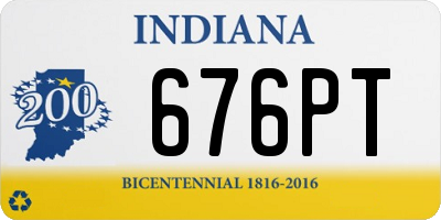 IN license plate 676PT