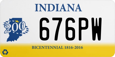 IN license plate 676PW