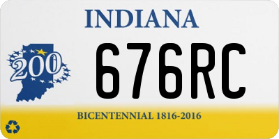 IN license plate 676RC