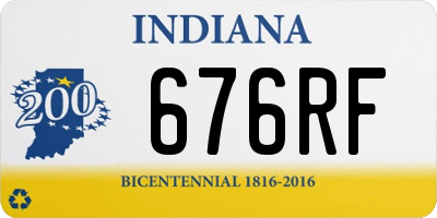 IN license plate 676RF
