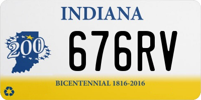 IN license plate 676RV