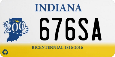 IN license plate 676SA