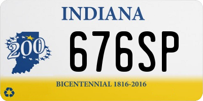 IN license plate 676SP