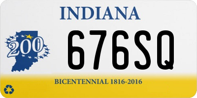 IN license plate 676SQ