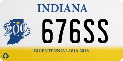 IN license plate 676SS