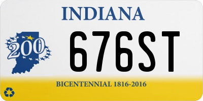 IN license plate 676ST