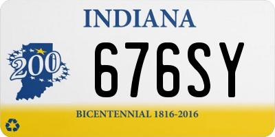 IN license plate 676SY