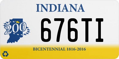 IN license plate 676TI