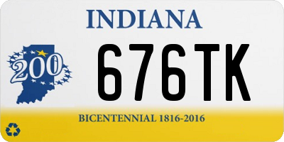 IN license plate 676TK