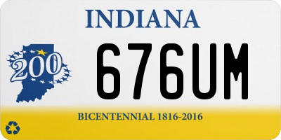 IN license plate 676UM