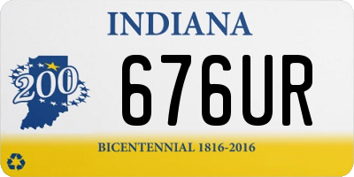 IN license plate 676UR