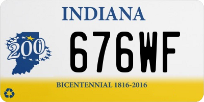 IN license plate 676WF