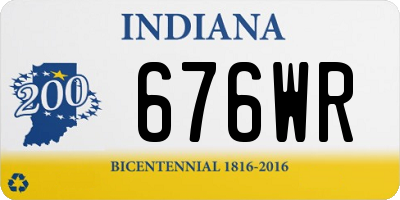 IN license plate 676WR