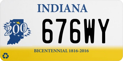 IN license plate 676WY