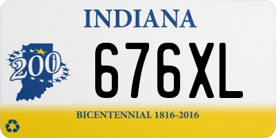 IN license plate 676XL