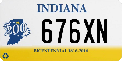 IN license plate 676XN