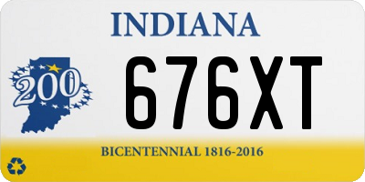 IN license plate 676XT