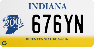 IN license plate 676YN