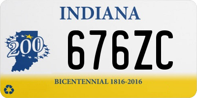 IN license plate 676ZC