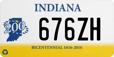 IN license plate 676ZH