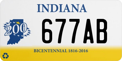 IN license plate 677AB