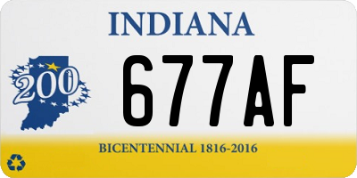 IN license plate 677AF