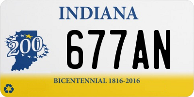IN license plate 677AN