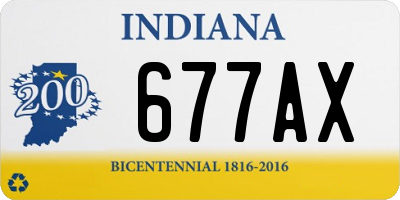 IN license plate 677AX