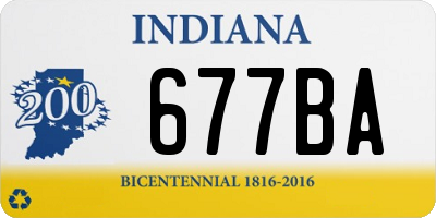 IN license plate 677BA