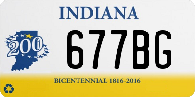 IN license plate 677BG