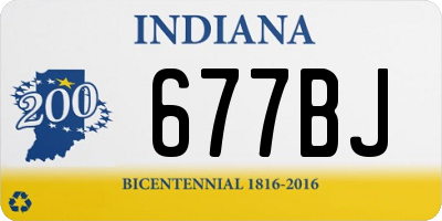 IN license plate 677BJ