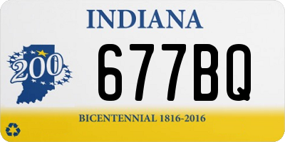 IN license plate 677BQ