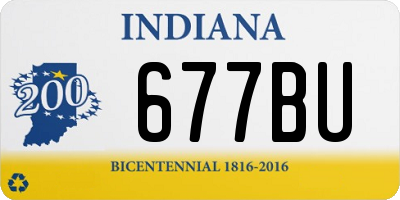 IN license plate 677BU