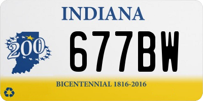 IN license plate 677BW