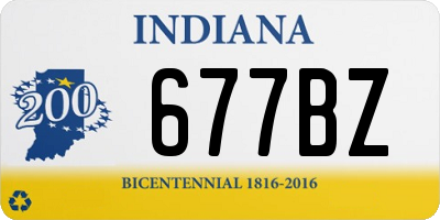 IN license plate 677BZ