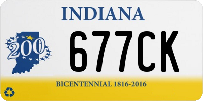 IN license plate 677CK