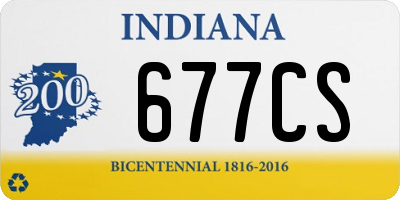 IN license plate 677CS