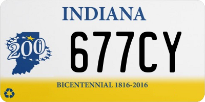 IN license plate 677CY