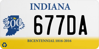 IN license plate 677DA