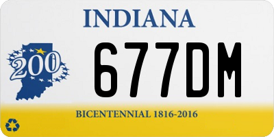 IN license plate 677DM